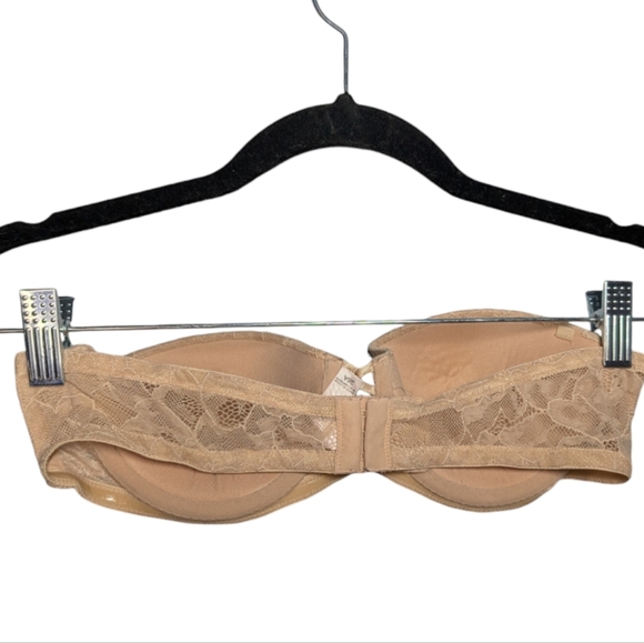 Victoria's Secret Strapless Lace Nude Bra 💕 Size 36A - Picture 2 of 10